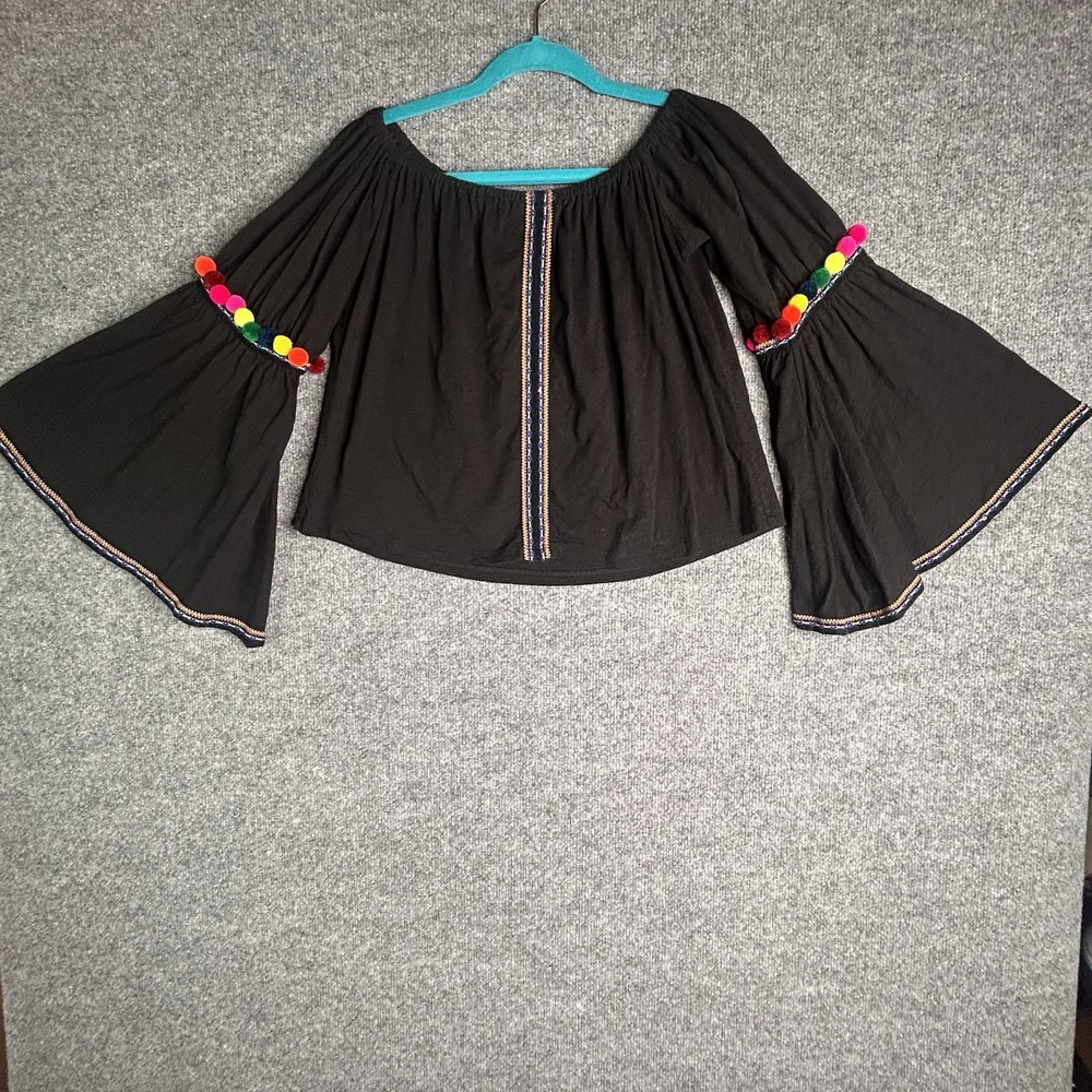 Pitusa Pom Pom Crop Top Womens‎ One Size Black